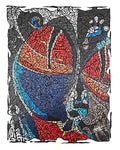 African Abstract painting titled: Faceless